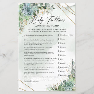 Succulents gold Baby Traditions around the world