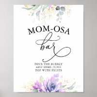 Succulents Gold Greenery Mum-osa Bar Sign