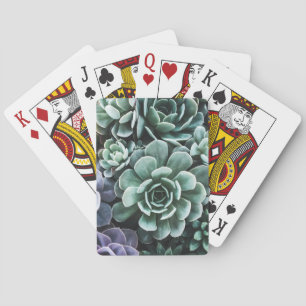 Succulents Green Plants Nature Playing Cards