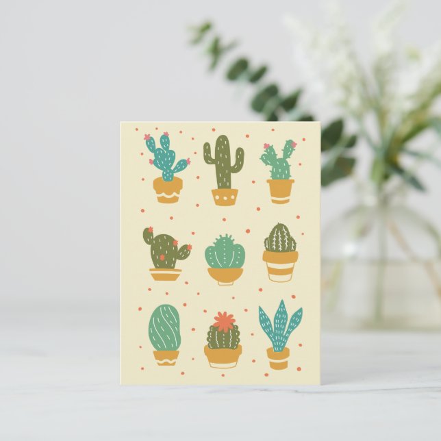 SUCCULENTS GREETING CARD (Standing Front)