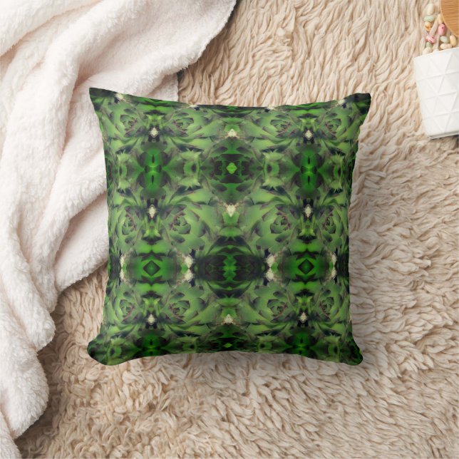 Succulents Hens And Chicks Abstract          Cushion (Blanket)