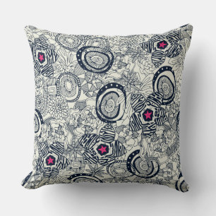 succulents ivory pink star cushion