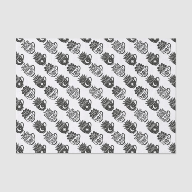 Succulents Mugs Tissue Paper (Front)