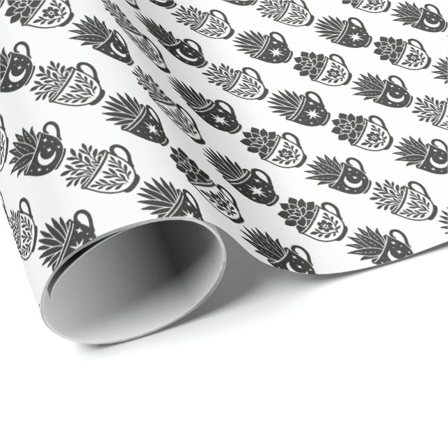 Succulents Mugs Wrapping Paper (Roll Corner)