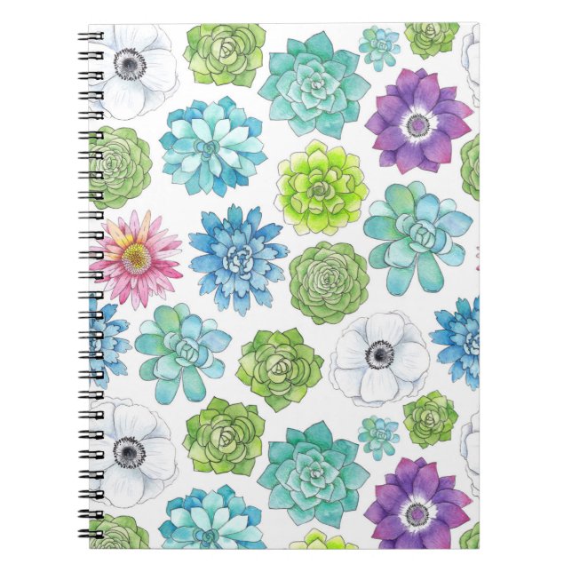 Succulents - multi coloured - notebook (Front)