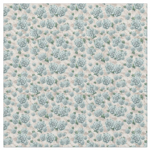 Succulents on the Beach Pattern Fabric
