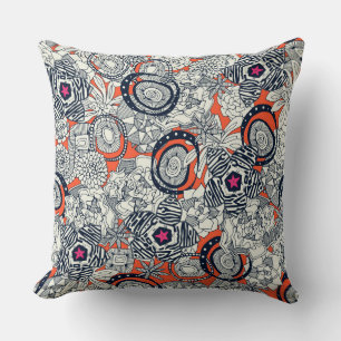 succulents orange pink star cushion