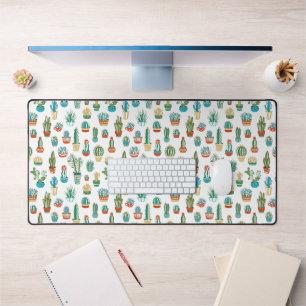 Succulents Pattern Desk Mat