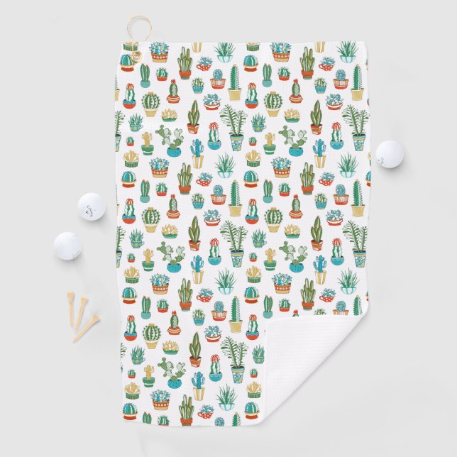 Succulents Pattern Golf Towel (InSitu)