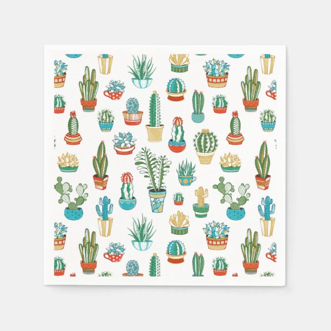 Succulents Pattern Napkin (Front)