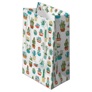 Succulents Pattern Small Gift Bag