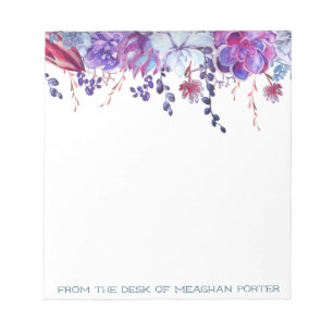 Succulents Personalised Notepad - From the Desk Of