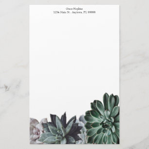 Succulents Personalised Stationery