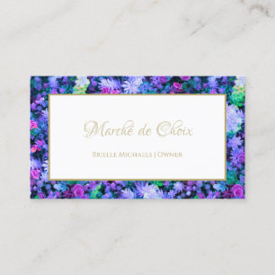 Succulents Pink and Purple Foral Beauty Boutique Business Card