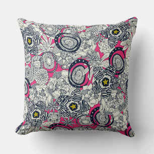 succulents pink chartreuse star cushion