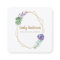 Succulents purple gold hello card