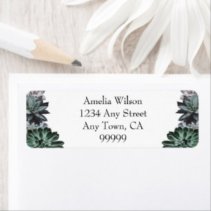 Succulents Return Address Label
