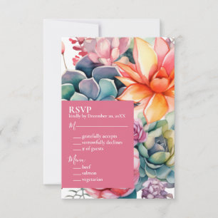 Succulents RSVP Response Card