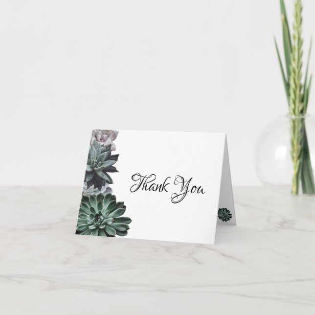 Succulents Thank You Card (Front)
