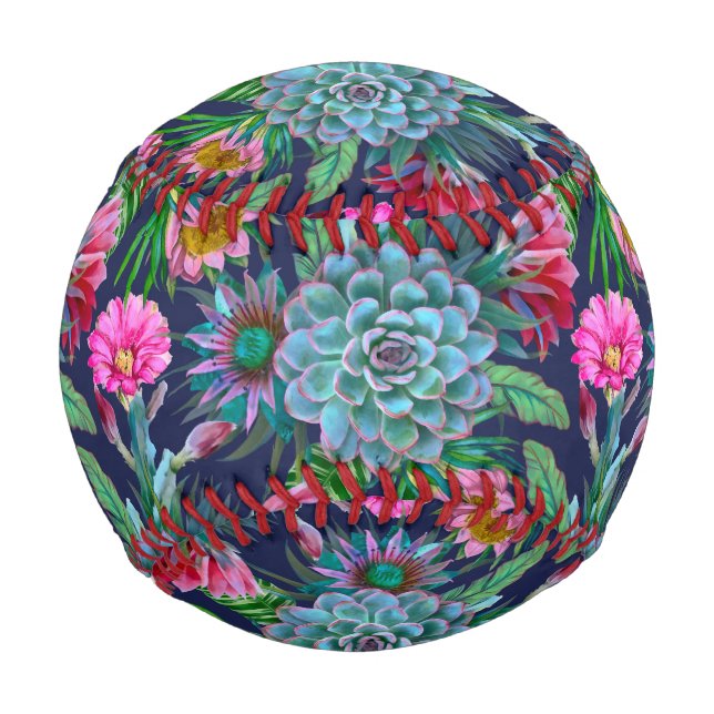 Succulents tropical garden baseball (Front)