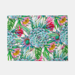 Succulents tropical garden doormat