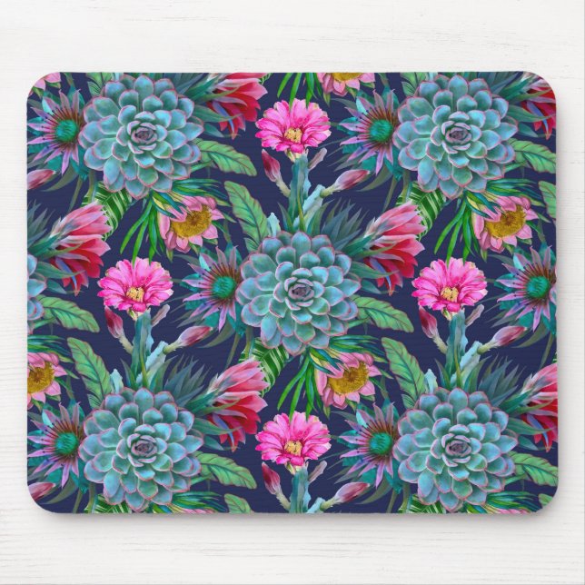 Succulents tropical garden mouse mat (Front)