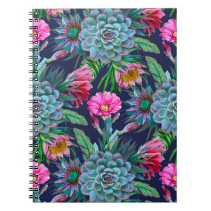 Succulents tropical garden notebook