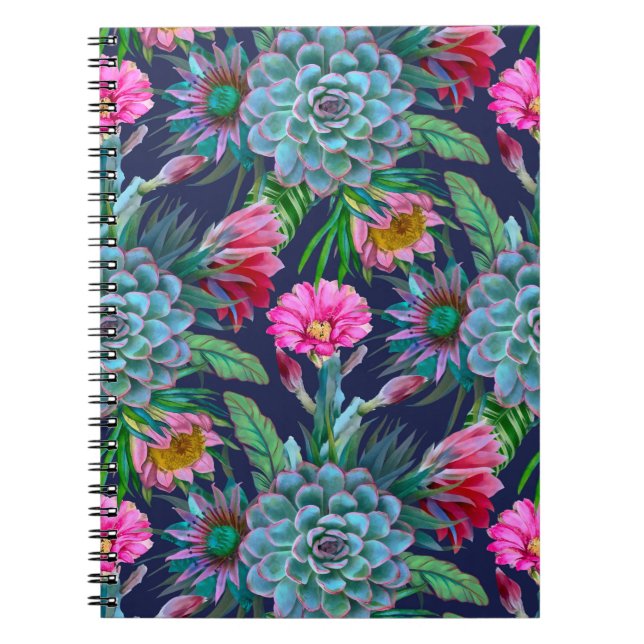 Succulents tropical garden notebook (Front)