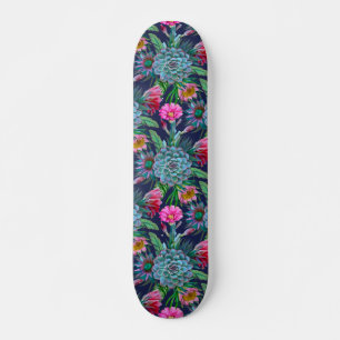 Succulents tropical garden skateboard