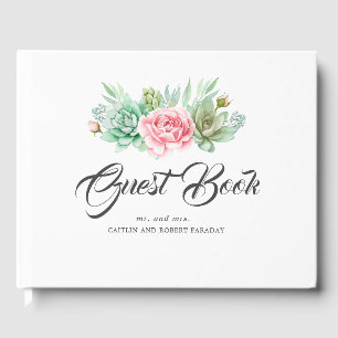 Succulents Wedding Guest Book