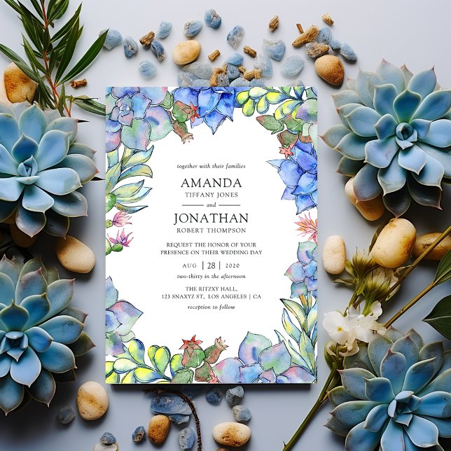 Succulents Wedding Invitation (Creator Uploaded)