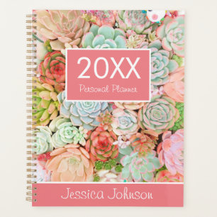 Succulents Weekly Monthly Personalised Personal Pl Planner