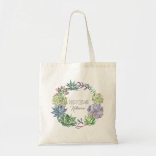 Succulents Wreath Bridesmaid ID517 Tote Bag