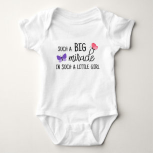 Such a big miracle in such a little girl newborn baby bodysuit