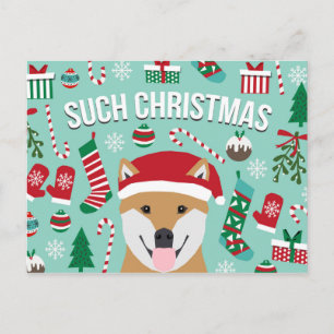 Such Christmas Doge Postcard - single sided