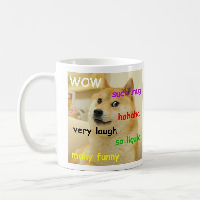 Such Doge Meme Much Dog Funny Mug (Left)