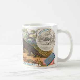 suchard chocolate dinosaur card megalosaurus coffee mug