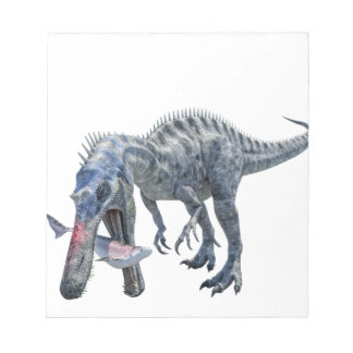 Suchomimus Dinosaur Eating a Shark Notepad