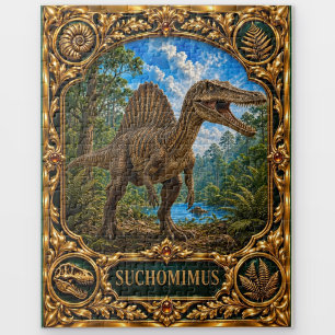 Suchomimus Dinosaur, Jewelled Heirloom Art Jigsaw Puzzle