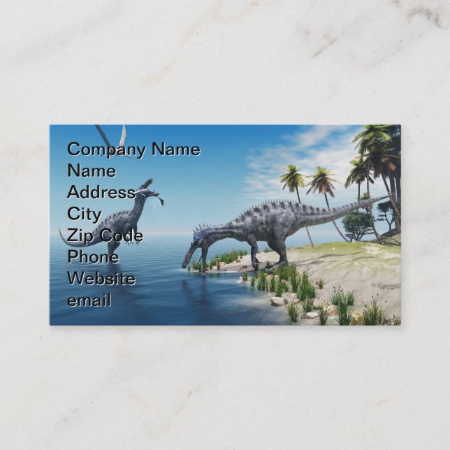 Suchomimus Dinosaurs Business Card (Front)