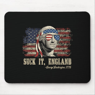 Suck england funny 4th of july george washington mouse mat