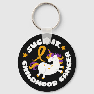 Suck It Childhood Cancer Key Ring