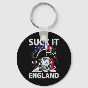 Suck It England Funny 4th Of July Memorial Day Key Ring