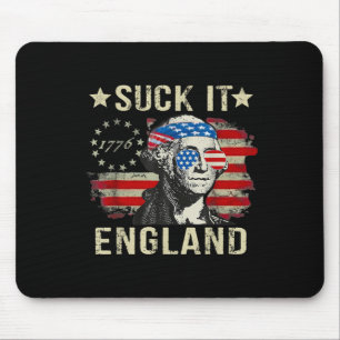 Suck It England Funny 4th Of July Patriotic Americ Mouse Mat