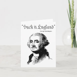 Suck It England Funny 4th Of July Usa Flag Card