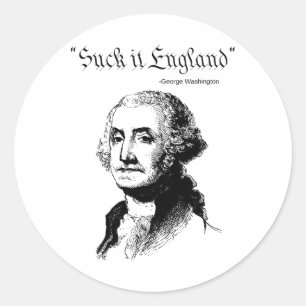 Suck It England Funny 4th Of July Usa Flag Classic Round Sticker