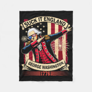 Suck It England Shirt Usa Flag 4th Of July Patriot Fleece Blanket