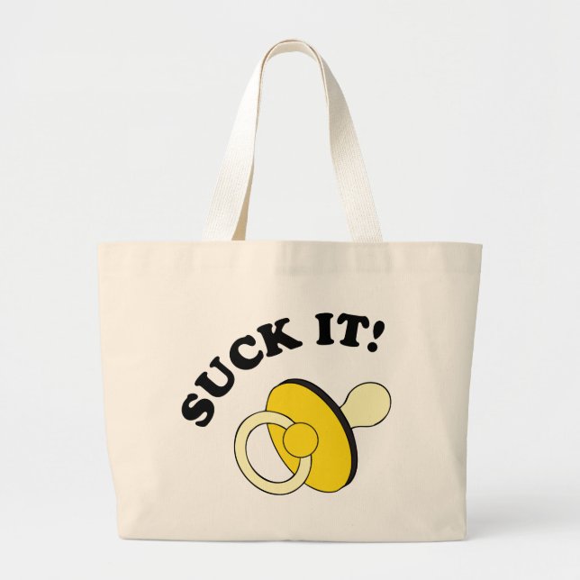 Suck It Large Tote Bag (Front)