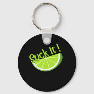 Suck It Mexican Green Lime Slice Lemon Love Key Ring