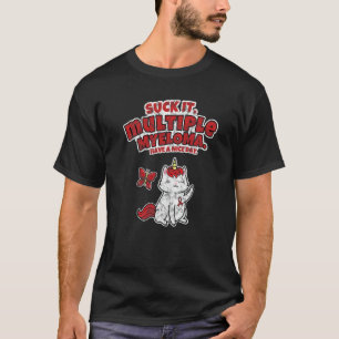 Suck It Multiple Myeloma Unicorn Cat Butterfly T-Shirt